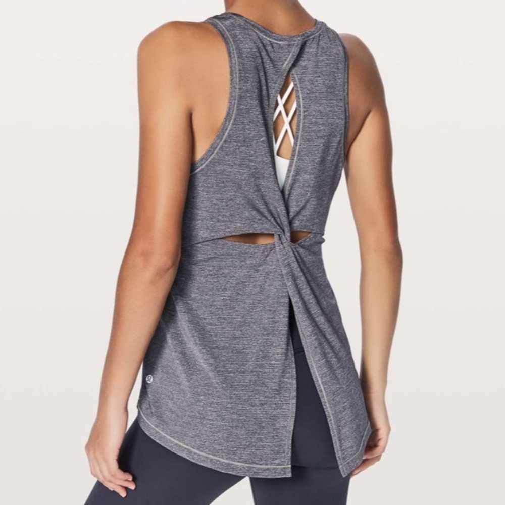 Lululemon Hold & Let Flow Tank Heathered Midnight Navy